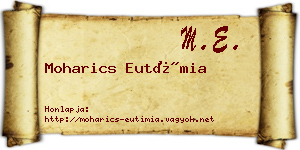 Moharics Eutímia névjegykártya